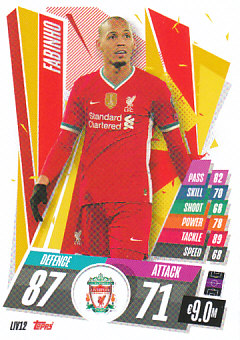 Fabinho Liverpool 2020/21 Topps Match Attax CL #LIV12